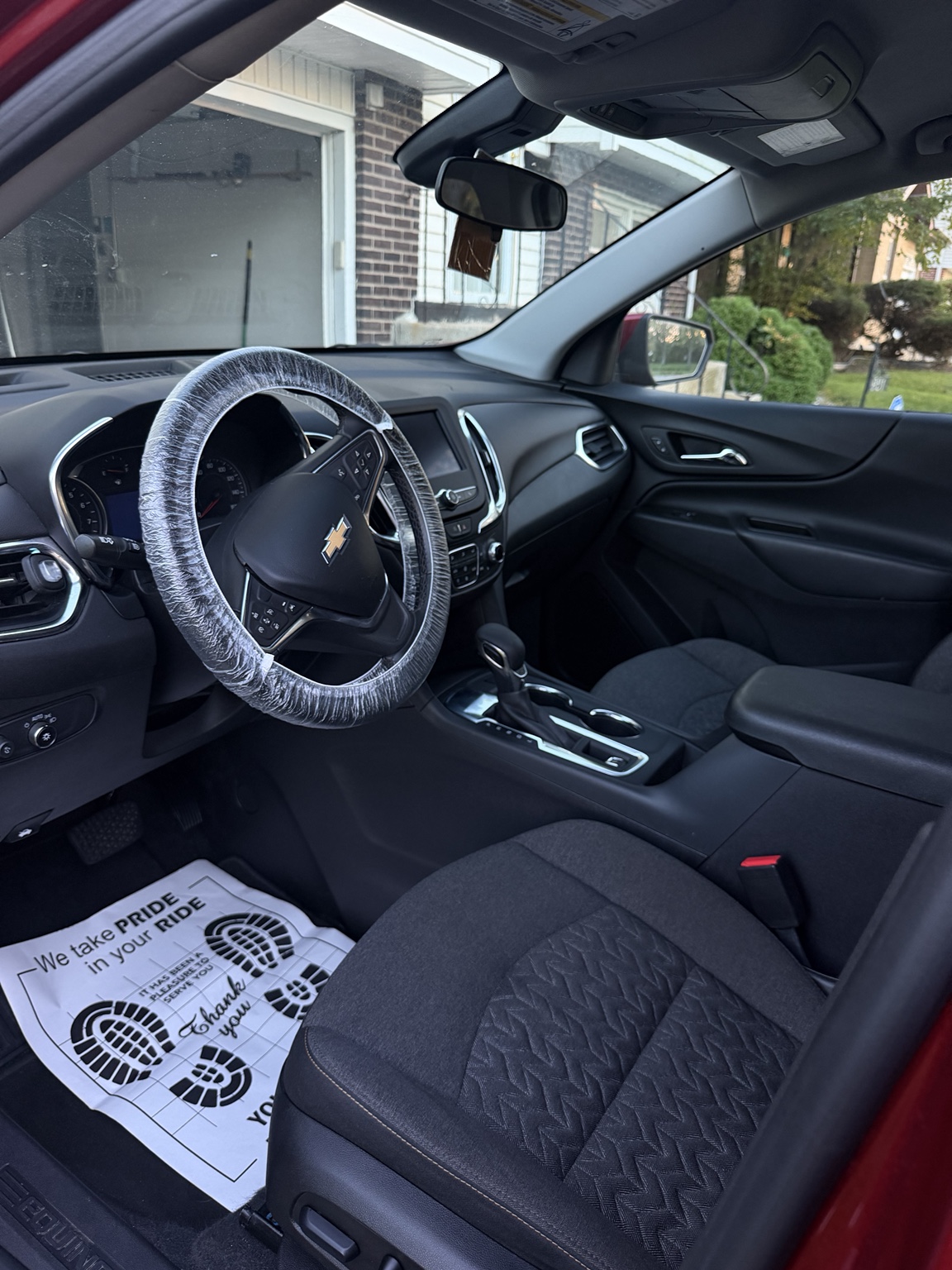 Detailed front vehicle interior